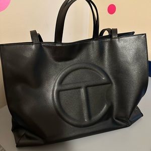 Large Black Telfar Shopping Bag